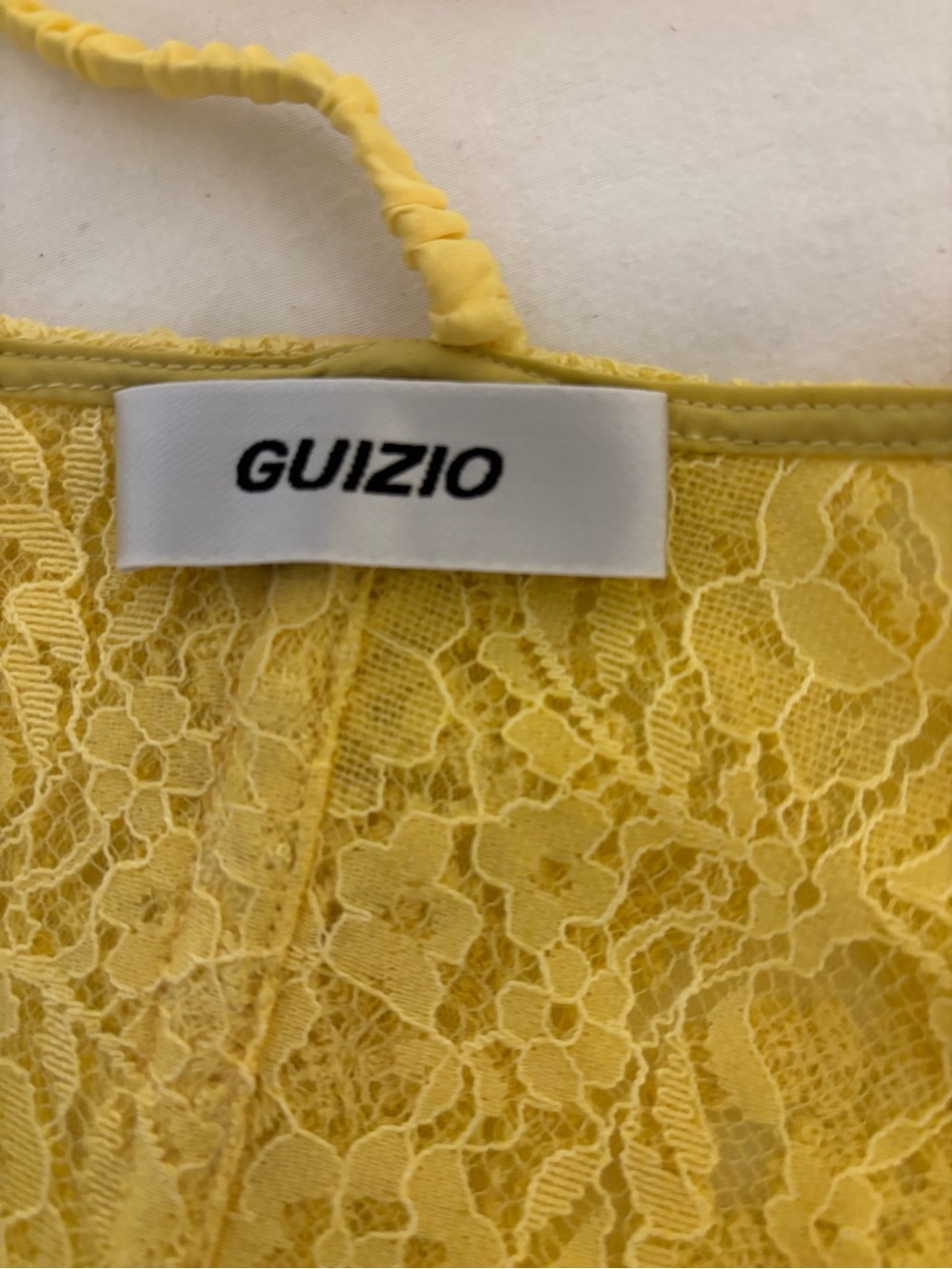 ๐ผ Danielle Guizio Yellow Lace Corset Top ๐ผ - Picture 3 of 5